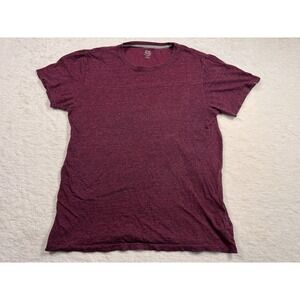 Old Navy Mens Soft-Washed Crewneck T-Shirt Burgundy‎ Heather Large Cotton Tee